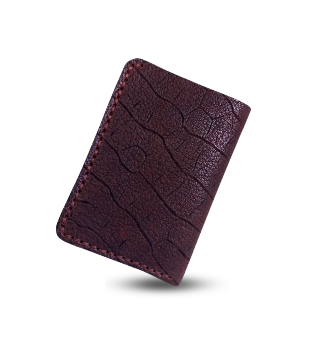 Portefeuille en cuir marron crocco