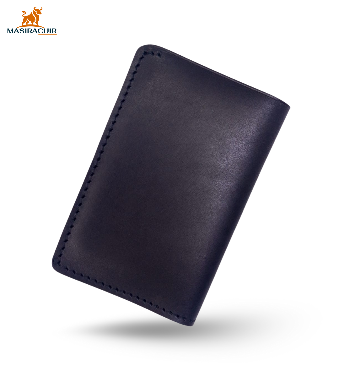 Portefeuille en cuir noir