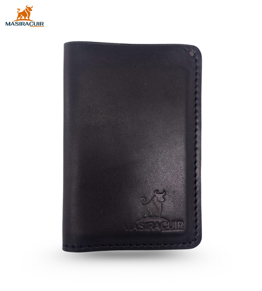 Portefeuille en cuir noir