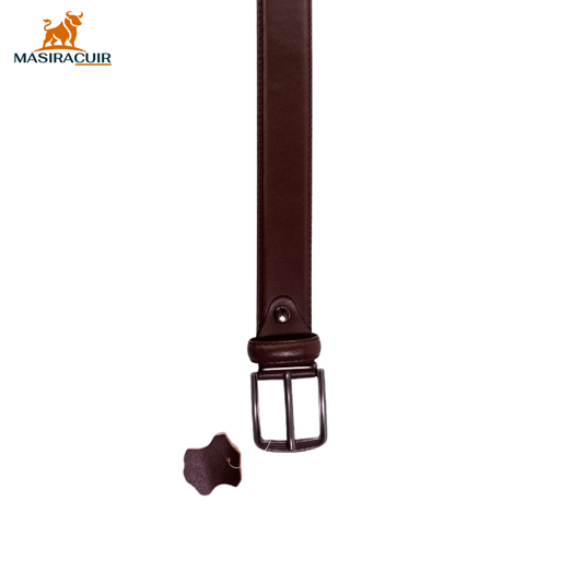 Ceinture en cuir, chocolat