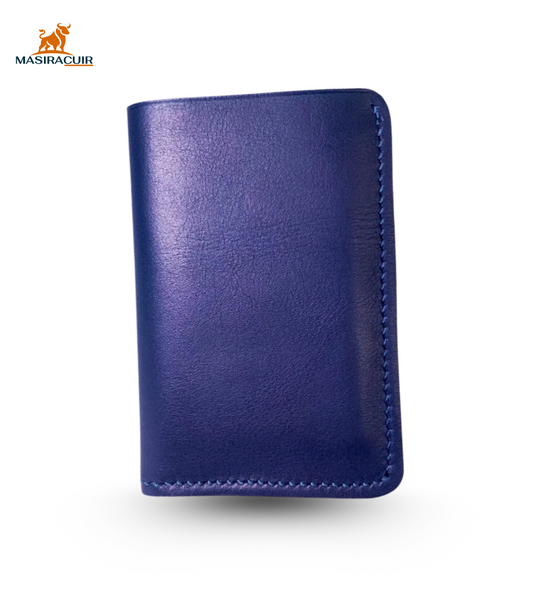 Portefeuille en cuir bleu Élégance et simplicité